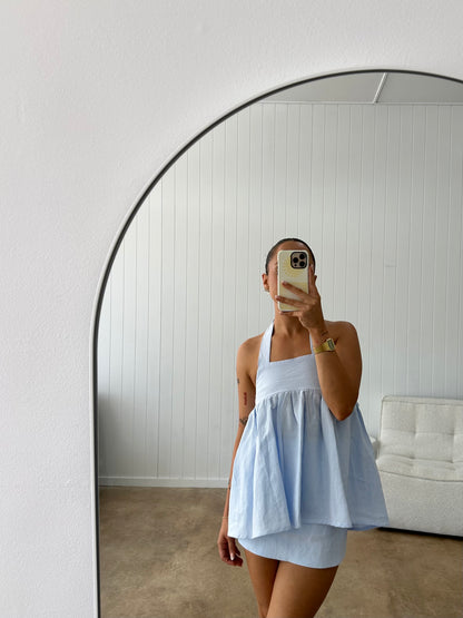 RUE MINI SKIRT | SKY